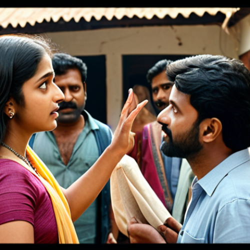 Home 4 A movie scene with Indian actors speaking Hindi with clear and beautiful pronunciation, highlighting the difference between the idealized movie Hindi and the more casual, everyday Hindi spoken by locals.